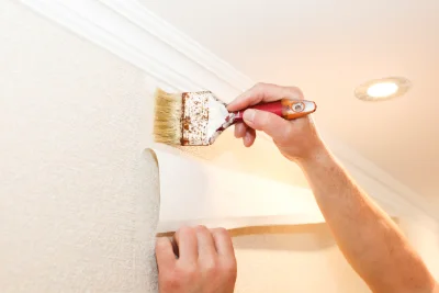 Pose de papier peint à Diant — revêtements muraux et toiles de verre
